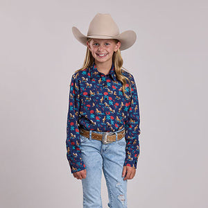 Girl's Horses & Roses Shirt - Roper