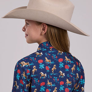 Girl's Horses & Roses Shirt - Roper