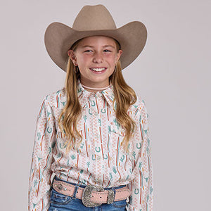 Girls Checkers Print Shirt - Roper