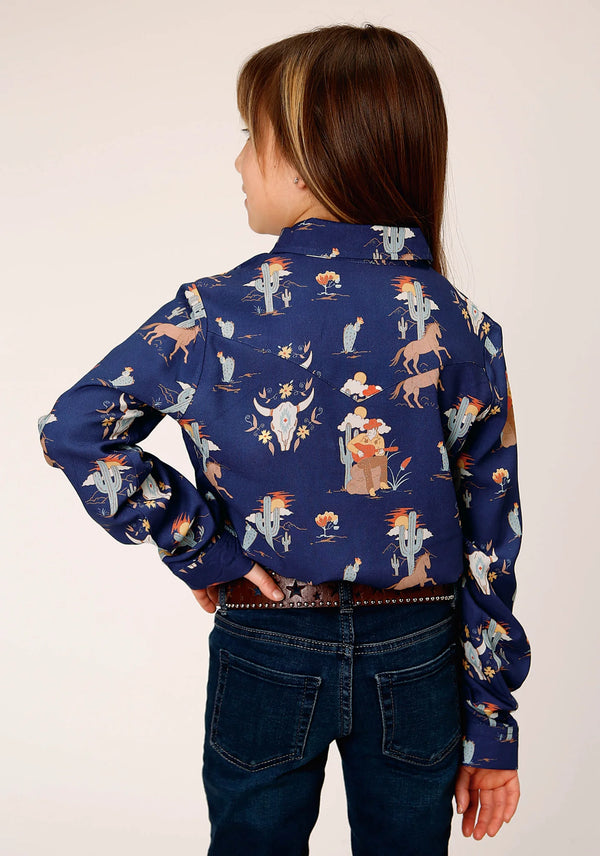 Girls L/S Cowboy Shirt - Roper