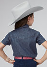 GIRLS S/S DENIM WESTERN SHIRT - Roper