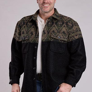 Men's Woven Aztec Shirt-Jacket - Roper