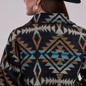 Women's Woven Aztec Shirt Jacket - Roper