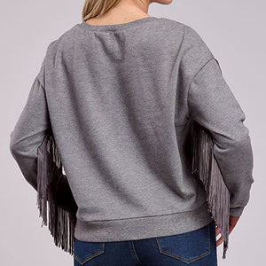 Women's Fringe Sleeve Top - Roper