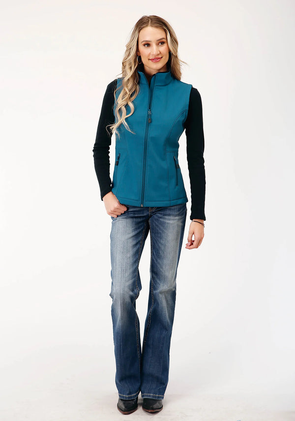 Womens Soft Shell W/Fleece Vest - Roper