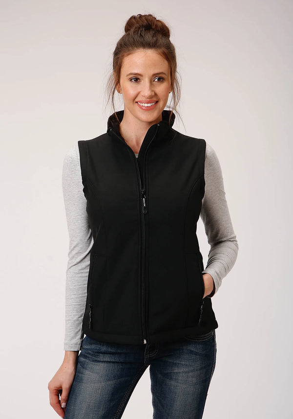 Women's Black Softshell Vest - Roper