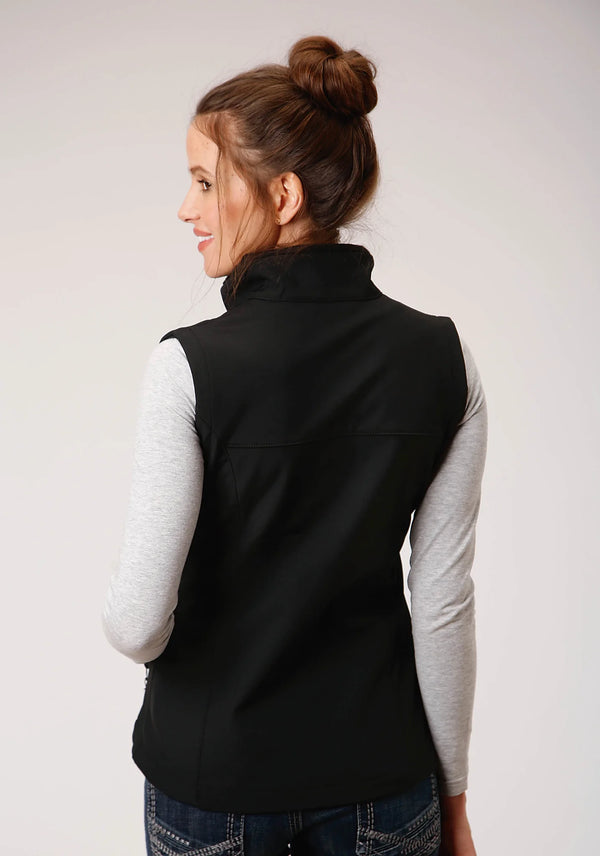 Women's Black Softshell Vest - Roper