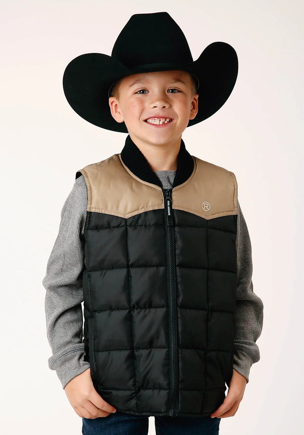 Boys Quilted Polyfilled Vest - Roper