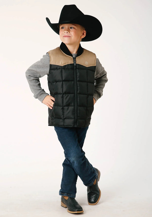 Boys Quilted Polyfilled Vest - Roper