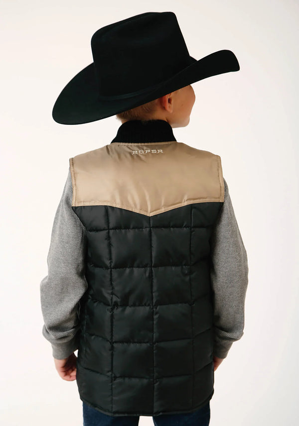 Boys Quilted Polyfilled Vest - Roper