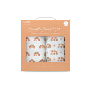 Be Kind Rainbows Swaddle Blanket Set - JuJuBe