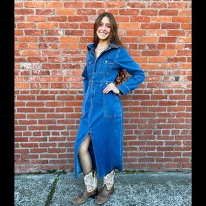 Women's Denim Maxi Dress - Lucky & Blessed