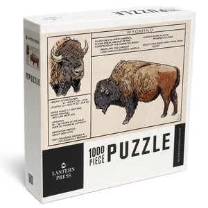 1000 Piece Wyoming, Plains Bison Puzzle - Lantern Press
