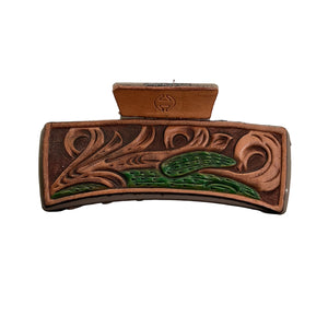 Hamley Western Leather Hair Clip 4" - Hamley Saddle Shop