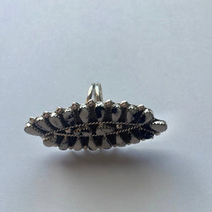 White Buffalo Sterling Cluster Ring - Nizhoni Traders LLC