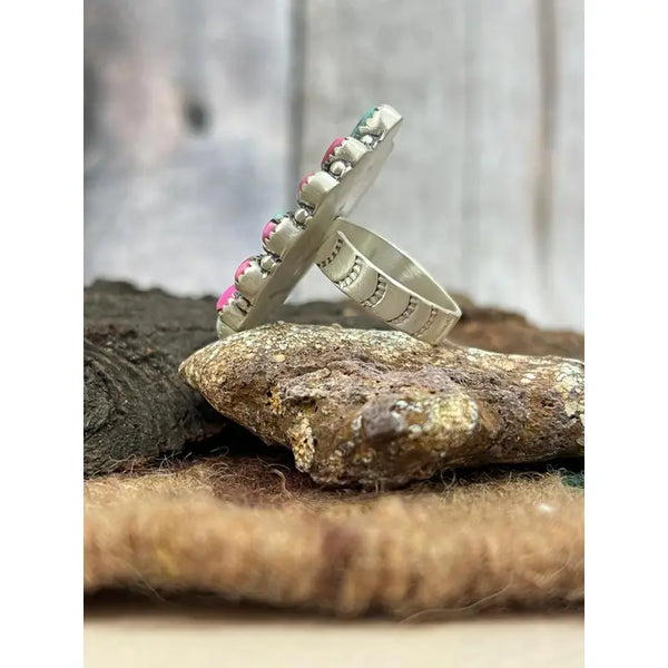Cotton Candy Turquoise Ring- Nizhoni Traders LLC