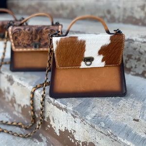 Burn Leather Clutch Crossbody