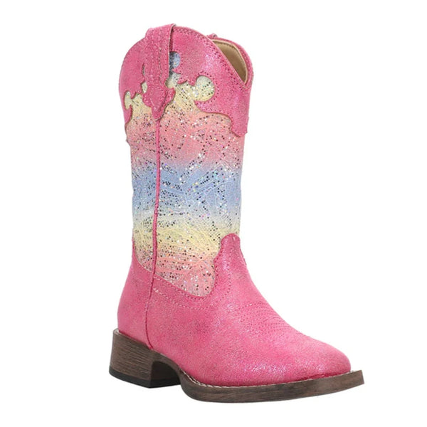 Kids Girl Pink Glitter Boots - Roper