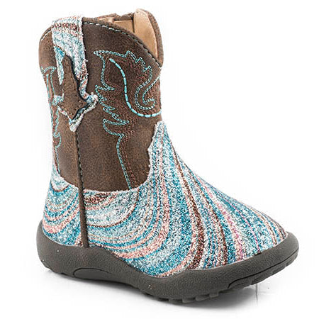 Infant Glitter Swirl Cowbabies Boots - Roper