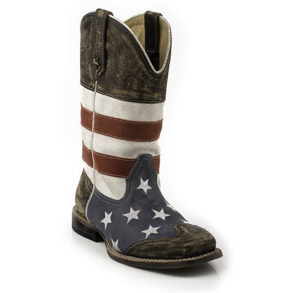 Kids American Flag Boots - Roper