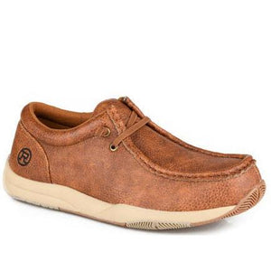 Men's Tan Lace up Casual Shoe - Roper