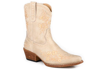 Women's Wynona, White Floral Boot - Roper