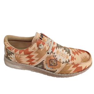 Women's Eve Tan Aztec Moc Lace Up - Roper