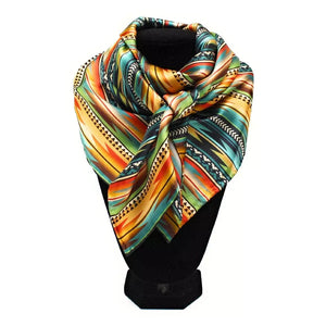 Aztec Print Silk Wild Rag
