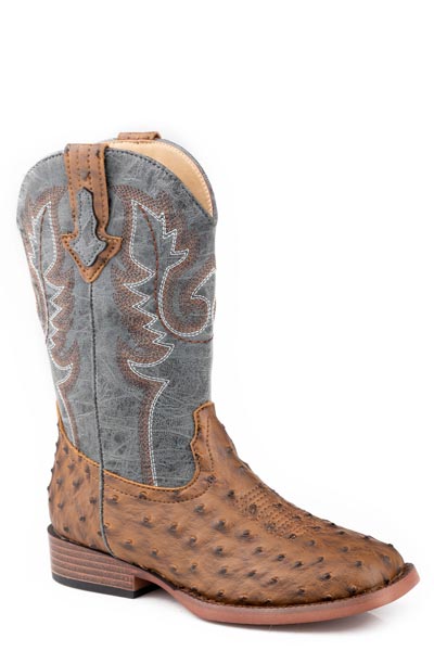 Boy's BIG KIDS BUMPS FAUX OSTRICH BOOT - Roper