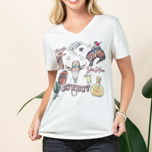 Women's Western Elements V-Neck Tee - Avery