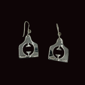 Hamley Barrel H Earrings - Vogt Silversmith