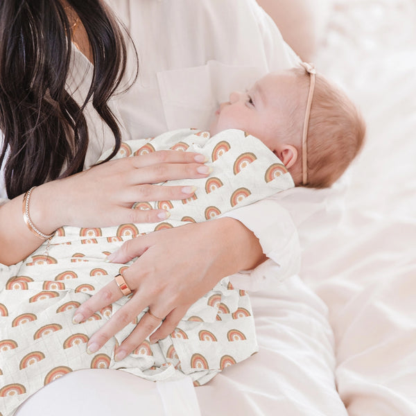 Be Kind Rainbows Swaddle Blanket Set - JuJuBe