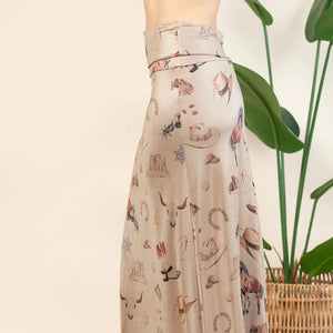 Western Elements Print Maxi Skirt - Avery