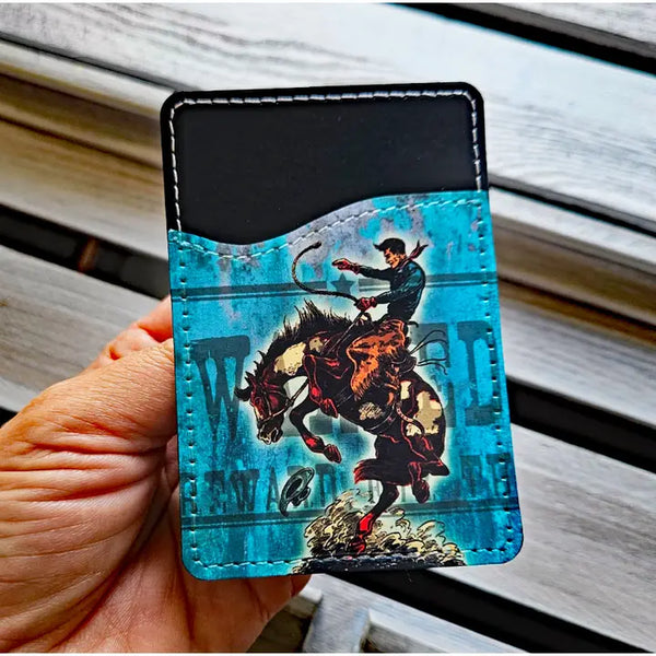 Wild West Cowboy Phone Card Holder - Bungalow Blue Trading Co