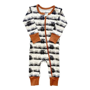 Organic Cotton L/S Zippy - Highland Cow