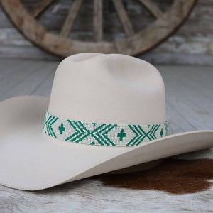 Western Beaded Hat Band/Oasis - Willow Lane Hat Co.