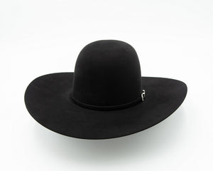 1000X Black Open Crown Felt Hat - Rodeo King