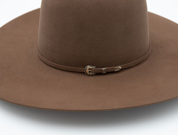 1000X Tan Belly Open Crown Felt Hat  - W. Alboum Hat Co.