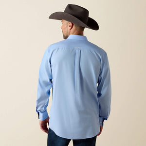 Men's Wrinkle Free Solid Light Blue Shirt - Ariat