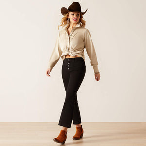 Women's Suede Snap Button Shirt - Ariat