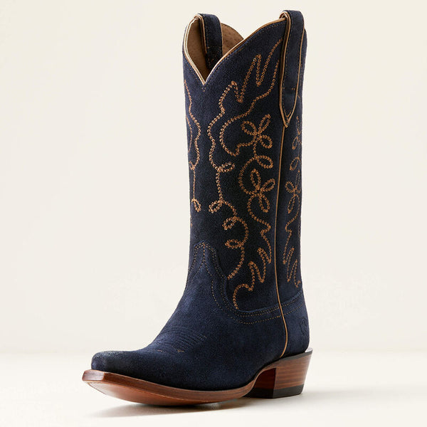 Women's Jukebox Polo Blue Suede Western Boot - Ariat