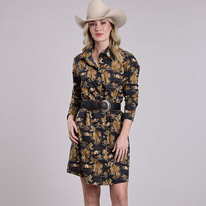 Women's Cowboy Print Dress - Tin Haul