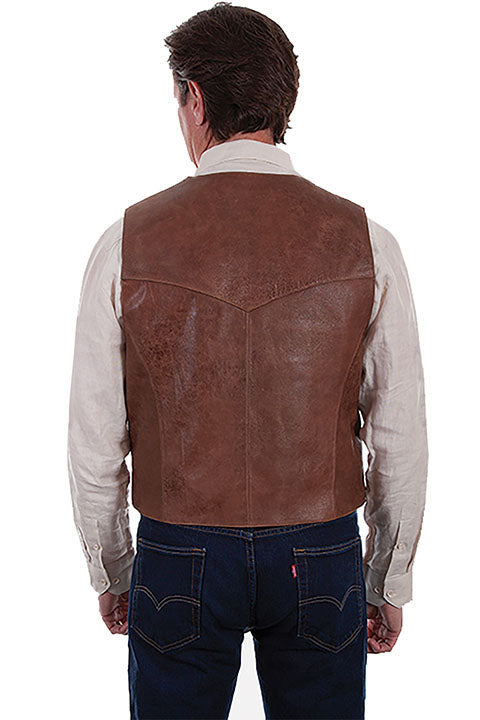 Men's Leather Vest - Scully