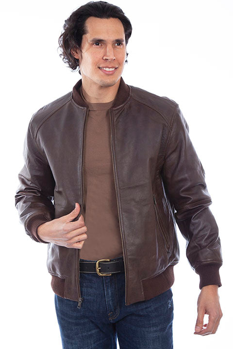 Men's Leather Jacket - Scully