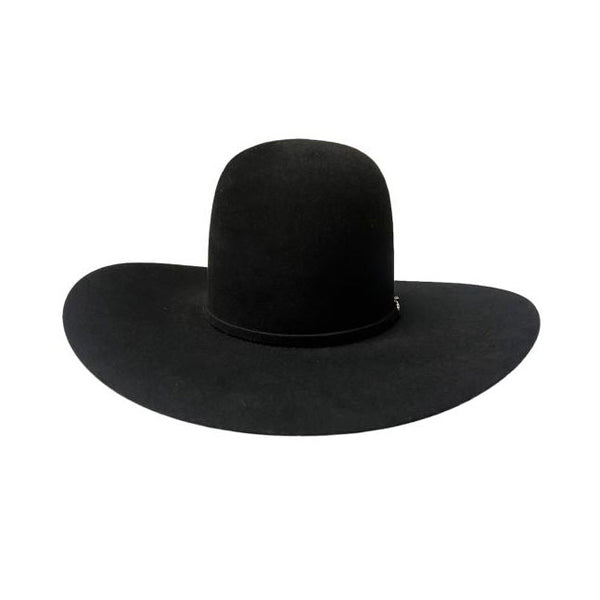 10x Black Open Crown Felt Hat - Rodeo King