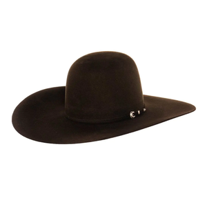 10X Chocolate Open Crown Hat - Rodeo King
