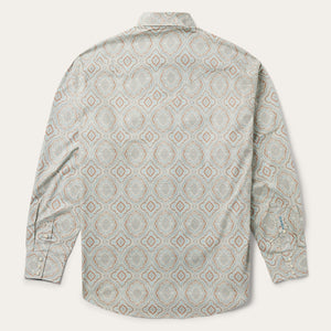 Men's Aqua Paisley Shirt - Stetson