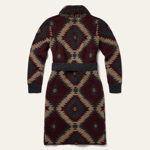 Wine Aztec Sweater Duster