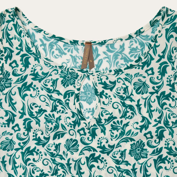 1609 Jade Floral Challis Dress - Stetson