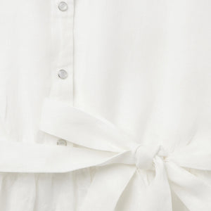 Tonal White Linen Dress - Stetson